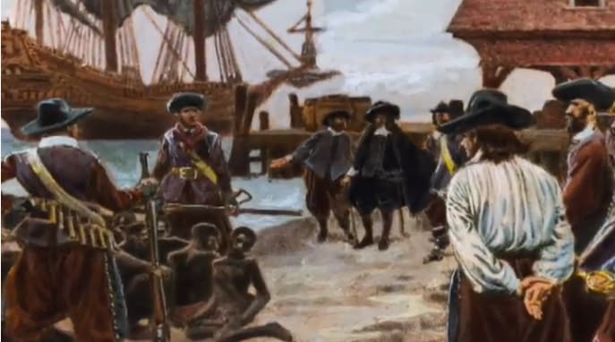 According to official historical records, slavery was first introduced to America in 1619 when "The White Lion," a badly damaged Dutch slave ship, arrived on the shore of the Virginia Colony on the Chesapeake Bay.