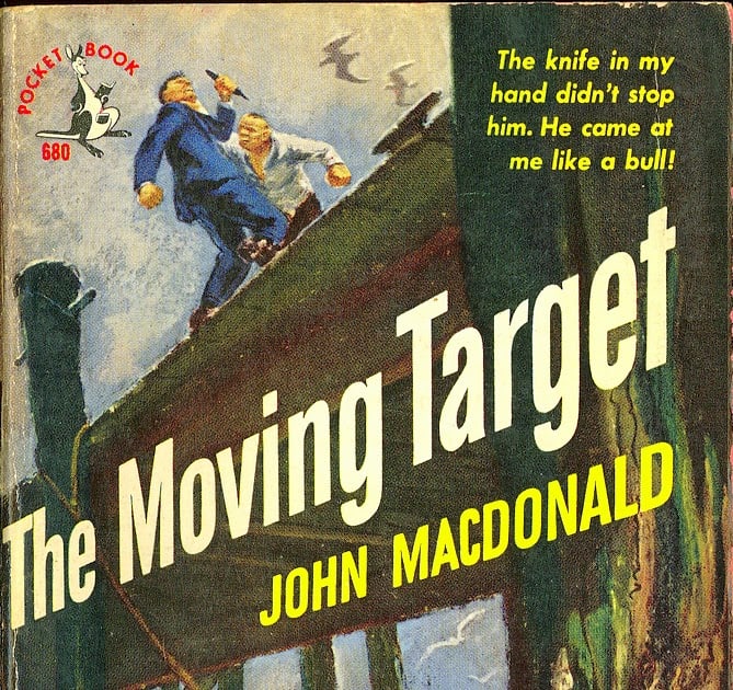 Detail from the cover of an earlier edition of The Moving Target.