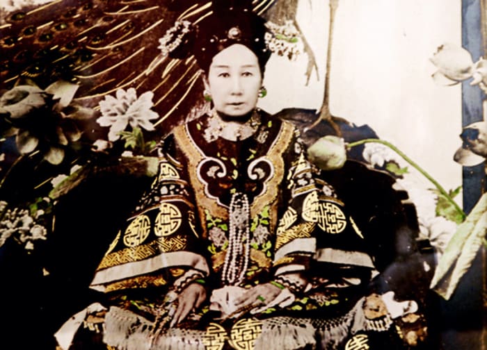 Historical photo of Empress Dowager Cixi. She is often blamed for China's various defeats by European imperial powers.