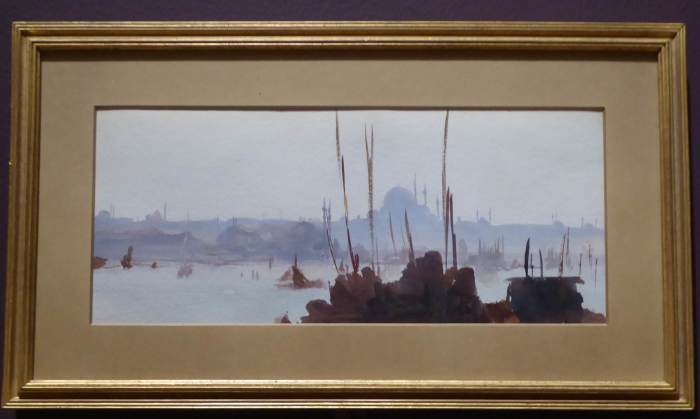 Sargent shows the city of Constantinople from across the Bospherous. Copyright image by Frances Spiegel with permission from Dulwich Picture Gallery. All rights reserved.