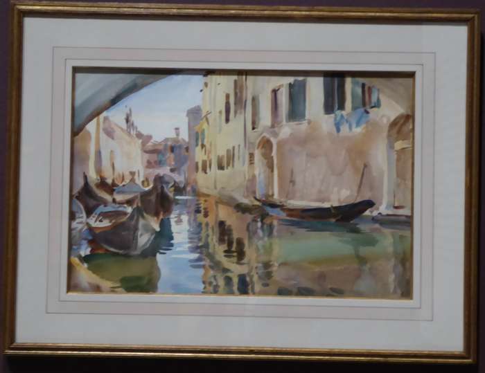 A Small Canal shows a less glamorous view of the city.Copyright image by Frances Spiegel with permission from Dulwich Picture Gallery. All rights reserved.