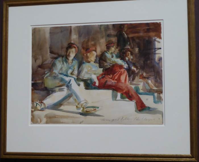 Sargent showed scenes of everyday life such as this group of Spanish soldiers resting. Copyright image by Frances Spiegel with permission from Dulwich Picture Gallery. All rights reserved.