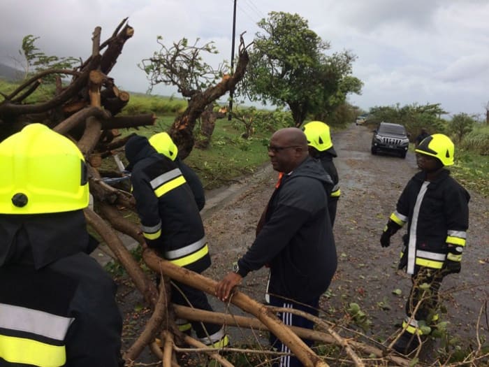 St. Kitts-Nevis received only minor damage from Irma, as PM, Dr. Timothy Harris, helps with the clean-up.