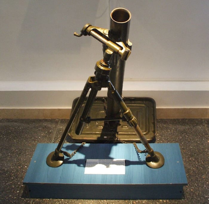The French Brandt Mle 27/31 was a fine mortar and widely copied since, but there weren't enough of them: the story of many elements of the French army. Its lack provided German infantry a firepower advantage.