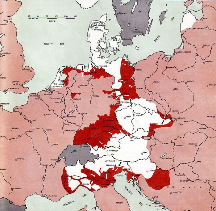 Despite the constant bombing and shrinking of German Reich there were still Nazis who were not willing to even consider the thought of surrender.