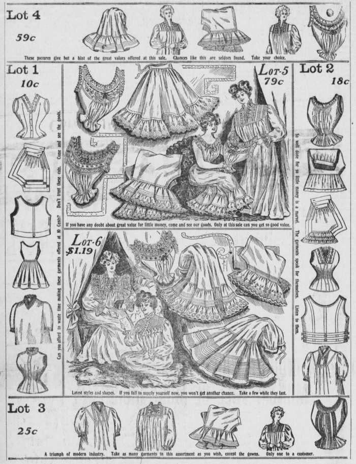1904 Department store ad for Rhodes Bros. in Takoma Washington