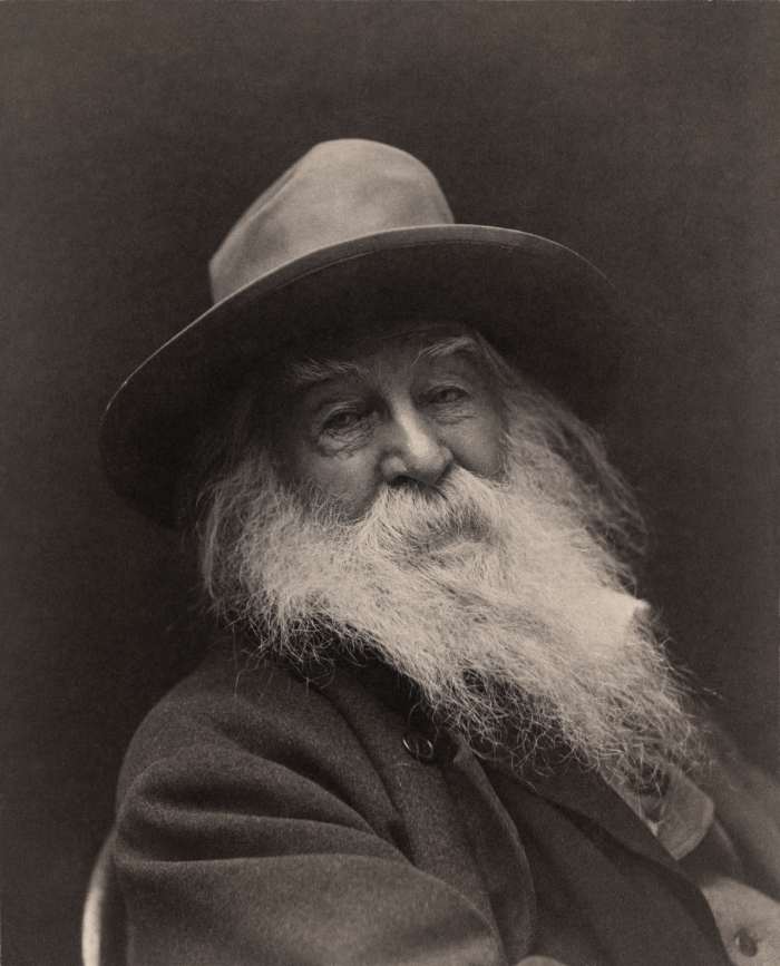 American poet Walt Whitman. This image was taken in 1887 in New York, by photographer George C. Cox.