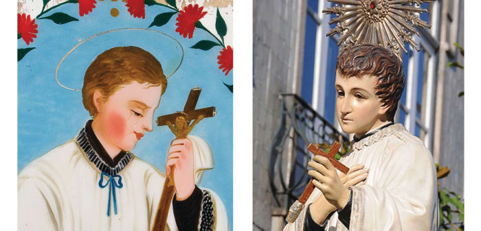 Typically over sentimental depictions of St. Aloysius.