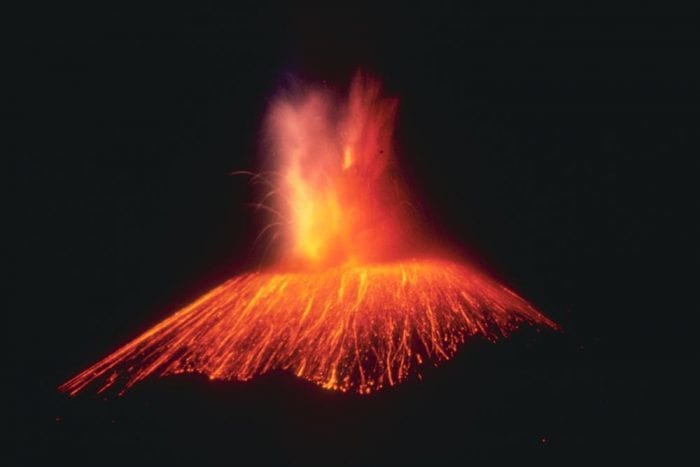 Paricutin volcano (1945) in Mexico was studied from the time it began as a small mound in a farmer's field until it formed a thousand foot high mountain and erupted
