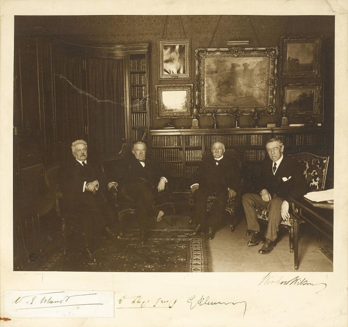 France was one of the big four nations of the United States, Italy, the United Kingdom, and herself, at the Paris Peace Conference in 1919, and managed to achieve a generally positive diplomatic outcome.