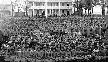 Native children were rounded up by the thousands and placed in boarding schools where they were subjected to unforgivable indignities and horrendous abuses. Much of this was done openly, as a means to "civilize" the "savage" children.
