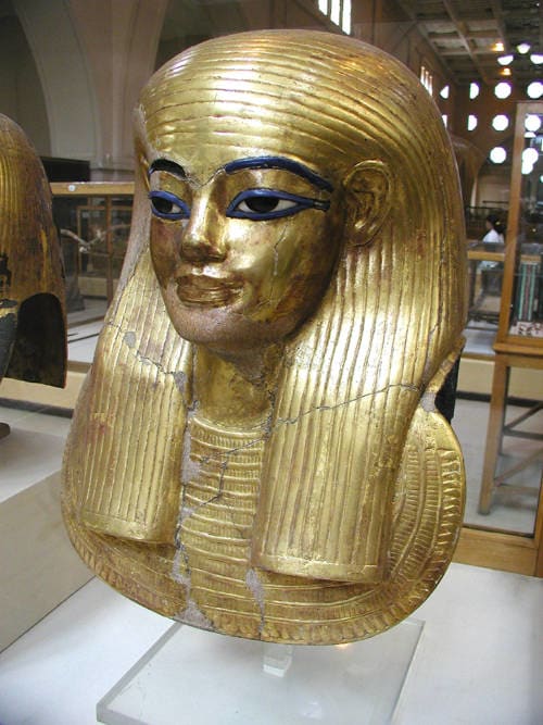 Mummy of Ahmose-Sitkamose, one of the Great Royal Wives of pharaoh Ahmose, found in DB320.
