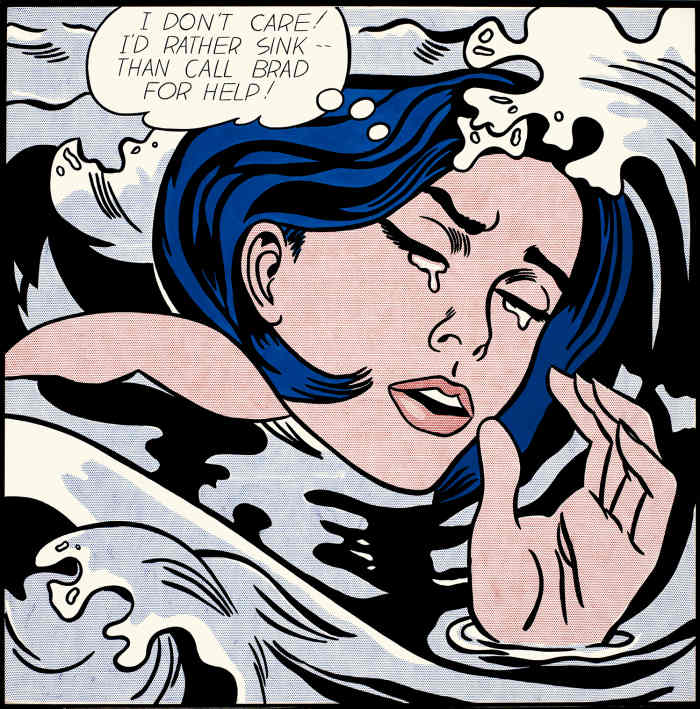 Roy Lichtenstein Drowning Girl Description