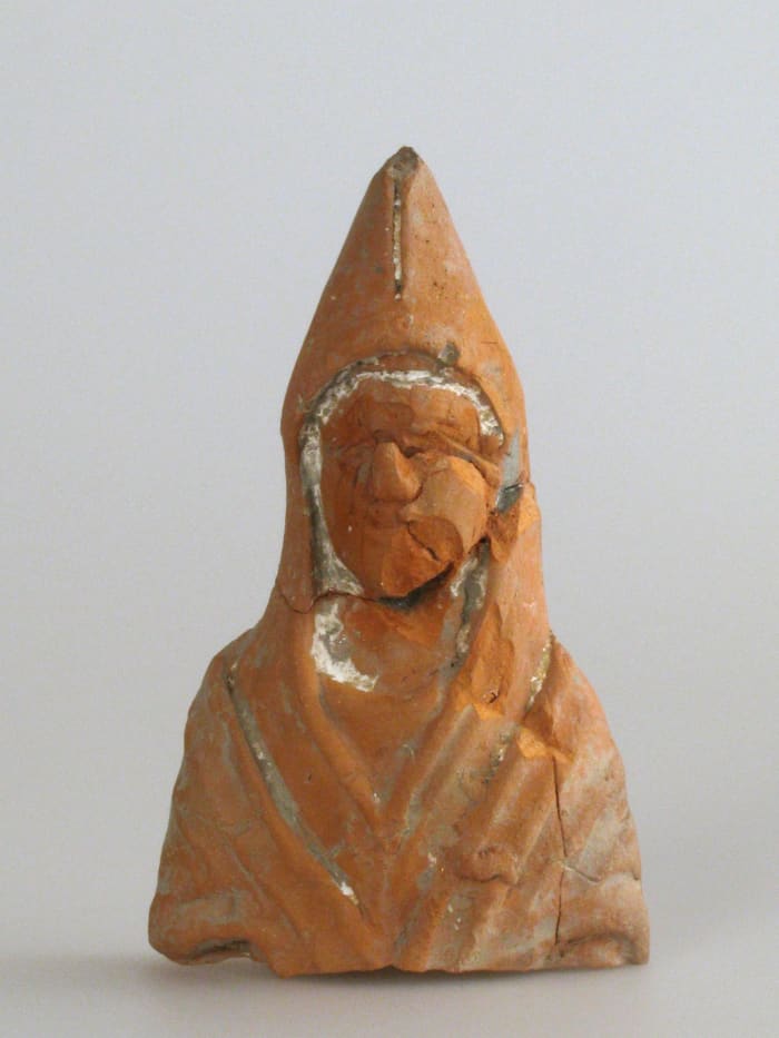Terracotta statue of god Priapus, archaeological site Vranj in Hrtkovci (Vojvodina, Serbia).