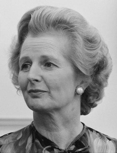Margaret Thatcher, British Prime Minister from 1979 to 1990. Her policies contributed to the comeback of capital in the 1980s.
