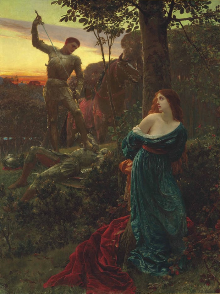 Victorian society was not only hierarchical but idealized virtue. The period saw a proliferation of honours and medals, harkening to highly idealized and romantic ideals of Medieval Europe - Chivalry, by Frank Dicksee 1885