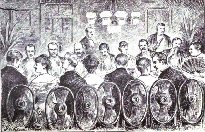 Marm (far right) hosted opulent dinners where cops, crooks, and socialites sat down with one another.