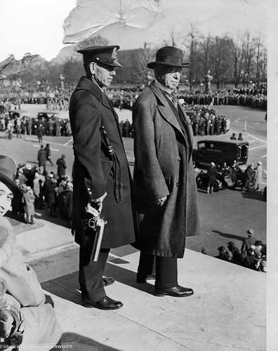 The more things change the more they stay the same. Jacob Moxey (right) watches hunger marchers in Washington in 1931.