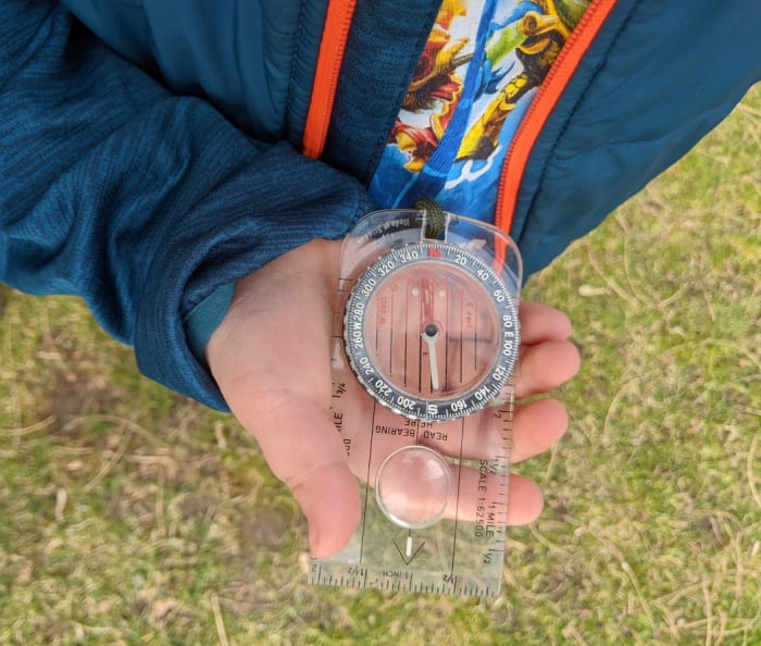 Following a compass bearing is an outdoor skill and an excellent exercise with geometry.