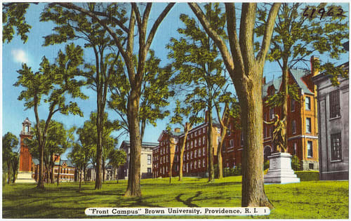 The great man’s campus, where he is called Brown University’s “best known and least seen” professor.