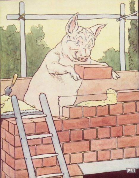 Another illustration by L. Leslie Brooke. "Hard work pays off."