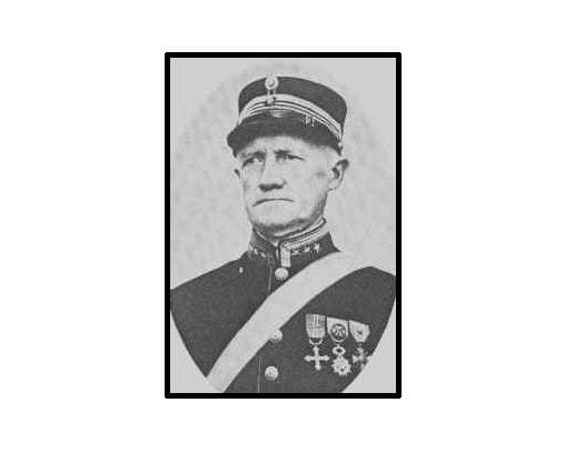 Portrait of Norwegian coastal artillery commander Colonel Birger Kristian Eriksen. Circa 1946.