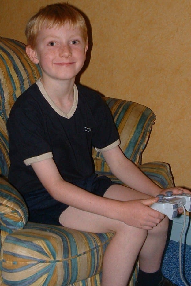 A child can learn to get what he wants by other means. (This child is an actor and is now an adult-picture printed with his permission)