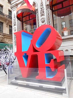 The sculpture that Robert Indiana modeled his Hebrew one after.