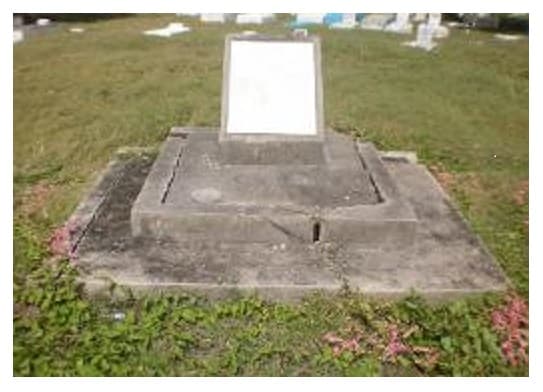Christena Memorial Burial headstones reads: "RIP - In memory of Nevisians who perished in the Christena Disaster 1st Aug 1970