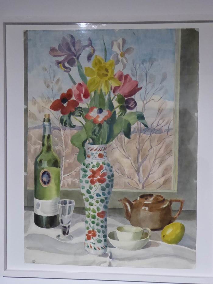 Watercolour by Josef Frank reflects his love of nature. Copyright image by Frances Spiegel with permission from the Fashion and Textile Museum. All rights reserved.