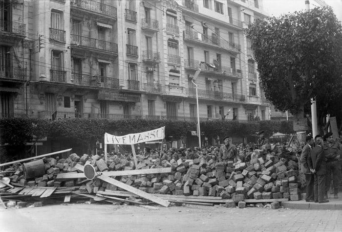 The Week of Barricades in Algiers, 1960, between French government authorities and those who wished to keep Algeria