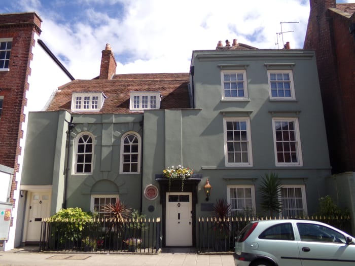 The Greyhound, scene of the crime on the Portsmouth High Street. Here Buckingham stayed before his death.