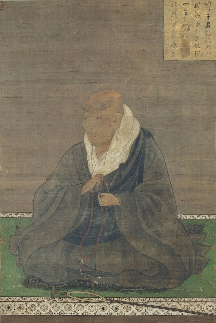 Historical portrait of Master Shinran. He experienced great tribulations in his pathway to enlightenment. He also led a colorful and controversial life unbound from classic Buddhist doctrines.