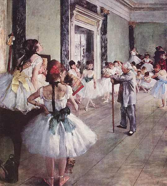 The Dance Class by Edgar Degas, 1875. This Oil on Canvas hangs in the Musee D'Orsay in Paris. Image courtesy of Wiki Commons