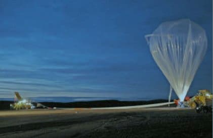 OPTEX High Altitude Platform is launched, August 2005. High-altitude balloon technology might be used to inject sulphates into the stratosphere to "geoengineer" global cooling.
