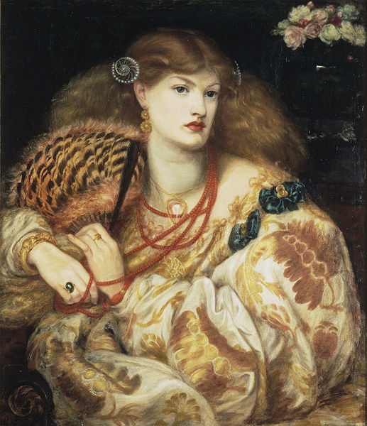 The Monna Vanna by Dante Gabriel Rossetti, 1866. Tate Gallery, London. Image courtesy of Wiki Commons.