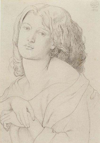 Fanny Cornforth, 1869 by Dante Gabriel Rossetti. Graphite on paper. Honolulu Academy of Arts. Courtesy of Wiki Commons