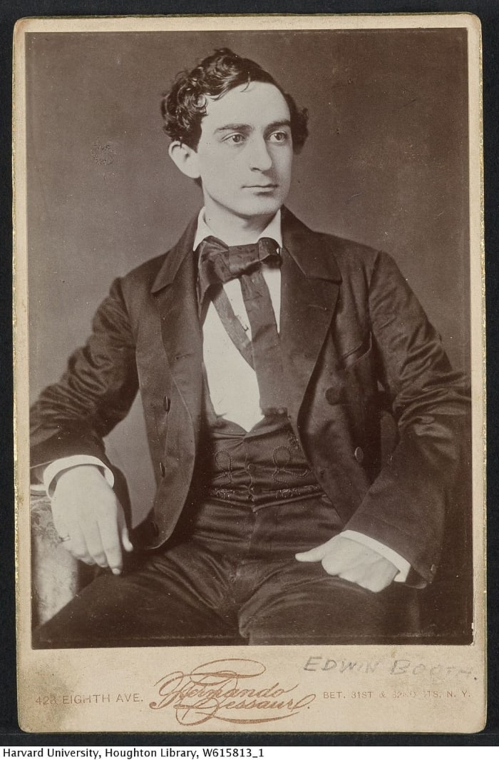 Edwin Booth, c. 1856, photographed by Fernando Dessaur.
