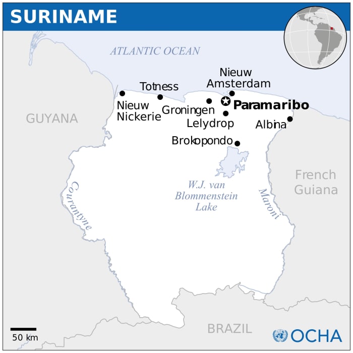 The Surinam toad is named after the country of Suriname, which is located in the northeastern part of South America.