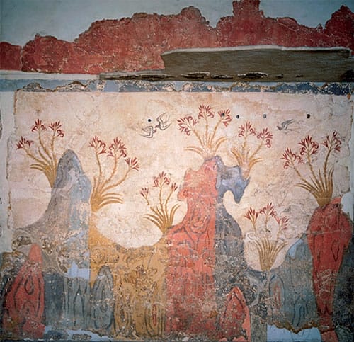 Another wall of the tiny room of the House of the Lilies: perhaps an antechamber or downstairs bedroom, it was sunk below street level with half-windows opening onto a small square.