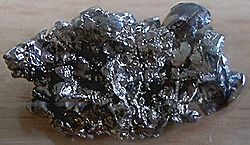 This is a picture of Barium in a vacuum environment to prevent oxidation.