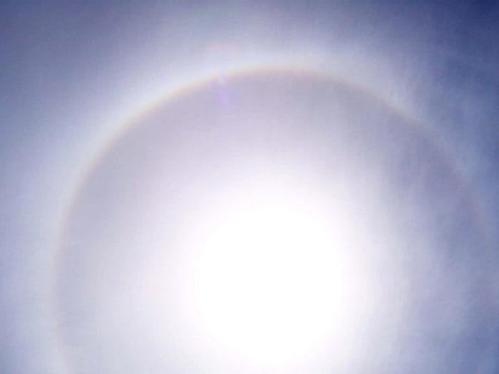 Cirrostratus clouds often create a ring around the sun or moon.