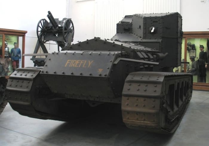WW1: The Medium Mark A Whippet was a British tank of World War I. Intended to complement the slow Mark V tanks by using its relative mobility and speed in exploiting any break in the enemy lines.