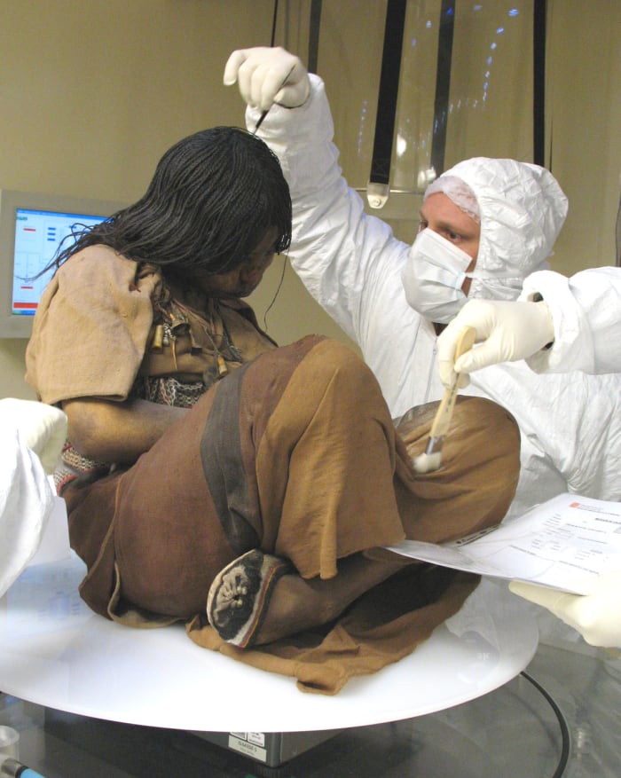 Appearing as if she could awake at any time, La Doncella gives us a look at how the ancient Inca dressed.