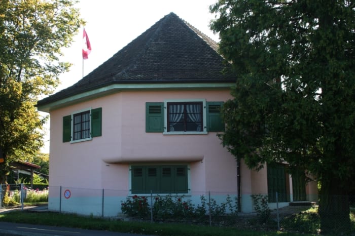 The Villa Rose, former disguised Swiss fortification. Its 8.5-foot thick walls protected hidden anti-tank cannons.