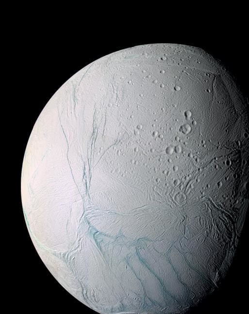 Enceladus is a gorgeous ice moon where geological processes are continually resurfacing the landscape. It's one of my favorite objects in the solar system for its sheer beauty.