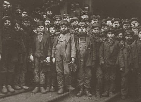 These boys probably all worked for the master chimney sweep in the upper left corner. He is also very short, indicating that he was probably an apprentice as a child, too.