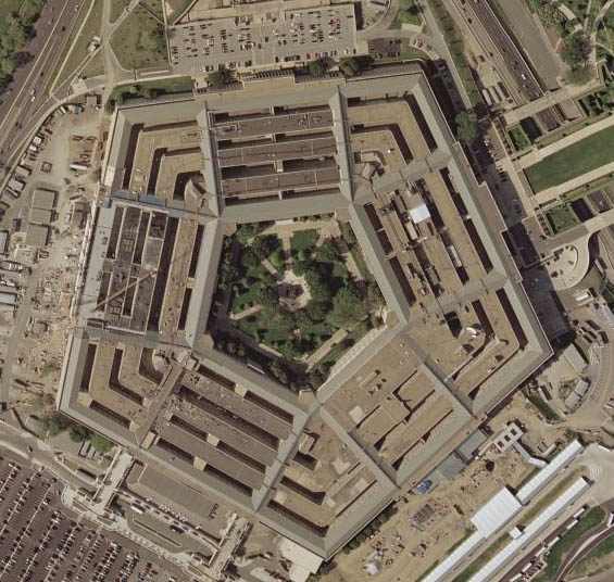 Satellite image of the Pentagon.