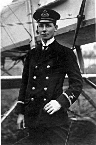 WWI: Portrait of 23-year-old Flight Sub-Lieutenant R.A.J. ("Rex") Warneford VC (1891-1915). Photo taken 17 February 1915.