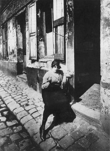 A prostitute on the cobbled Paris streets at about the time of Orwell's Down and Out experiences.